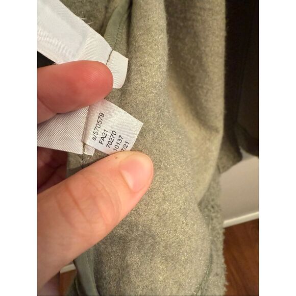 Loft Grey Double Breasted Teddy Notched Lapel Trench Coat Size Medium - Picture 6 of 6